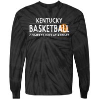 Kentucky Basketball Compete Defeat Repeat Tie-Dye Long Sleeve Shirt