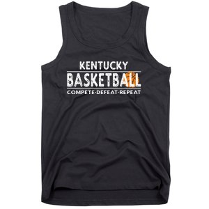 Kentucky Basketball Compete Defeat Repeat Tank Top