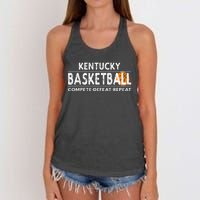 Kentucky Basketball Compete Defeat Repeat Women's Knotted Racerback Tank