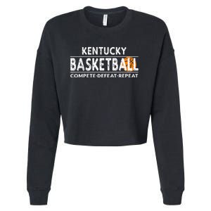 Kentucky Basketball Compete Defeat Repeat Cropped Pullover Crew