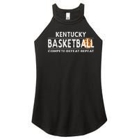 Kentucky Basketball Compete Defeat Repeat Women's Perfect Tri Rocker Tank