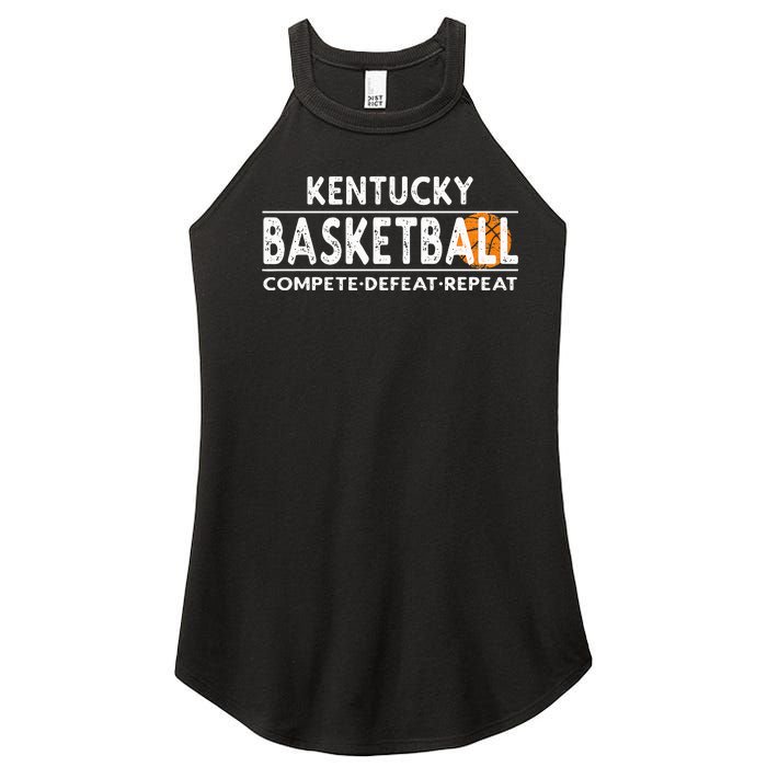 Kentucky Basketball Compete Defeat Repeat Women's Perfect Tri Rocker Tank