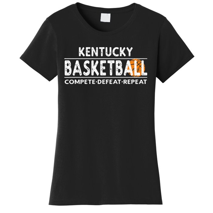 Kentucky Basketball Compete Defeat Repeat Women's T-Shirt