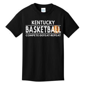 Kentucky Basketball Compete Defeat Repeat Kids T-Shirt