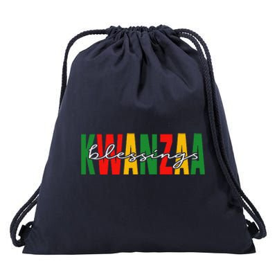 Kwanzaa Blessing Christmas African American Happy Kwanzaa Drawstring Bag