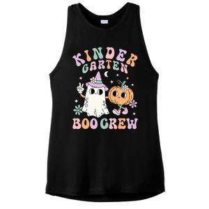 Kindergarten Boo Crew Halloween Floral Ghost Kinder Teacher Ladies PosiCharge Tri-Blend Wicking Tank