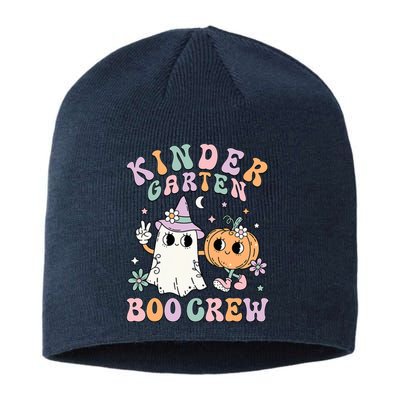 Kindergarten Boo Crew Halloween Floral Ghost Kinder Teacher Sustainable Beanie