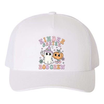 Kindergarten Boo Crew Halloween Floral Ghost Kinder Teacher Yupoong Adult 5-Panel Trucker Hat