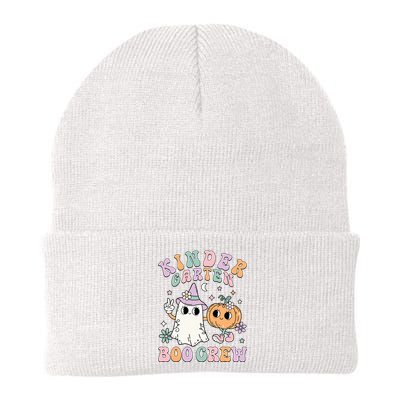 Kindergarten Boo Crew Halloween Floral Ghost Kinder Teacher Knit Cap Winter Beanie