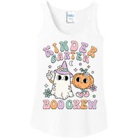 Kindergarten Boo Crew Halloween Floral Ghost Kinder Teacher Ladies Essential Tank