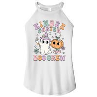 Kindergarten Boo Crew Halloween Floral Ghost Kinder Teacher Women's Perfect Tri Rocker Tank