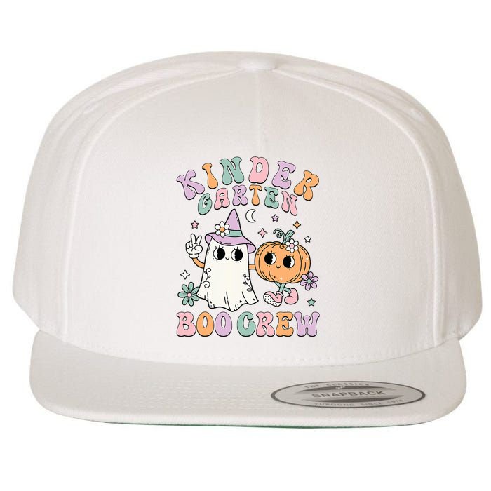 Kindergarten Boo Crew Halloween Floral Ghost Kinder Teacher Wool Snapback Cap