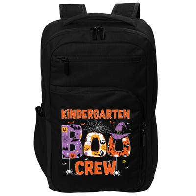 Kindergarten Boo Crew Teachers Students Halloween Costume Impact Tech Backpack