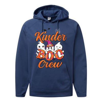 Kindergarten Boo Crew Kinder Crew Funny Teacher Halloween Performance Fleece Hoodie