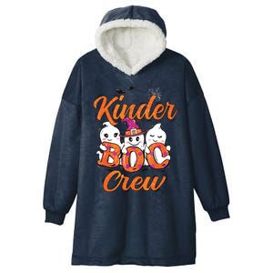 Kindergarten Boo Crew Kinder Crew Funny Teacher Halloween Hooded Wearable Blanket