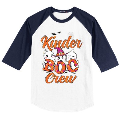 Kindergarten Boo Crew Kinder Crew Funny Teacher Halloween Baseball Sleeve Shirt