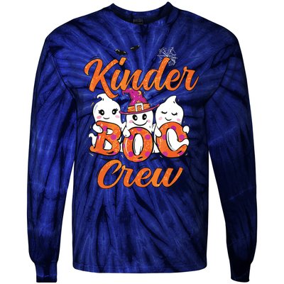 Kindergarten Boo Crew Kinder Crew Funny Teacher Halloween Tie-Dye Long Sleeve Shirt