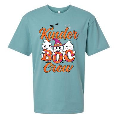 Kindergarten Boo Crew Kinder Crew Funny Teacher Halloween Sueded Cloud Jersey T-Shirt