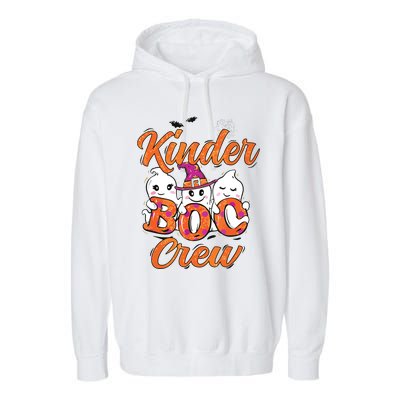 Kindergarten Boo Crew Kinder Crew Funny Teacher Halloween Garment-Dyed Fleece Hoodie