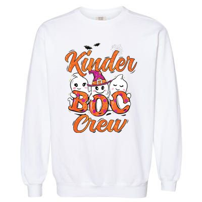 Kindergarten Boo Crew Kinder Crew Funny Teacher Halloween Garment-Dyed Sweatshirt