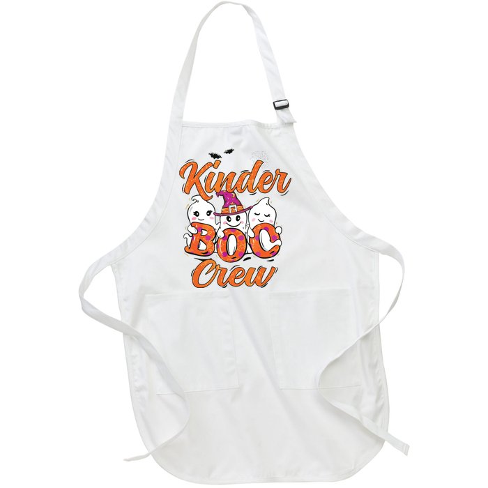 Kindergarten Boo Crew Kinder Crew Funny Teacher Halloween Full-Length Apron With Pockets