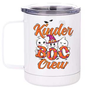 Kindergarten Boo Crew Kinder Crew Funny Teacher Halloween 12 oz Stainless Steel Tumbler Cup