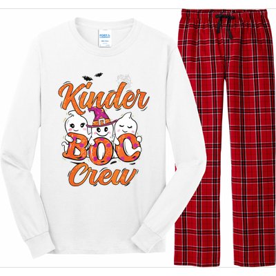 Kindergarten Boo Crew Kinder Crew Funny Teacher Halloween Long Sleeve Pajama Set