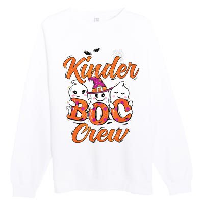 Kindergarten Boo Crew Kinder Crew Funny Teacher Halloween Premium Crewneck Sweatshirt