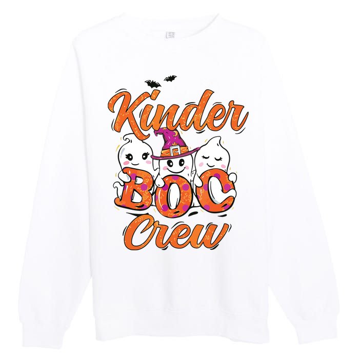 Kindergarten Boo Crew Kinder Crew Funny Teacher Halloween Premium Crewneck Sweatshirt