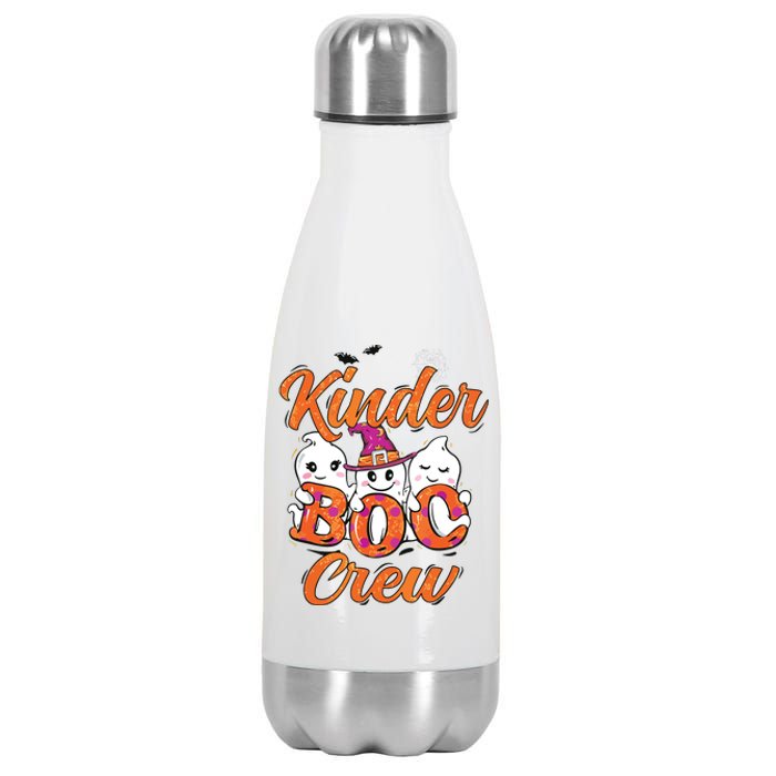 Kindergarten Boo Crew Kinder Crew Funny Teacher Halloween Stainless Steel Insulated Water Bottle