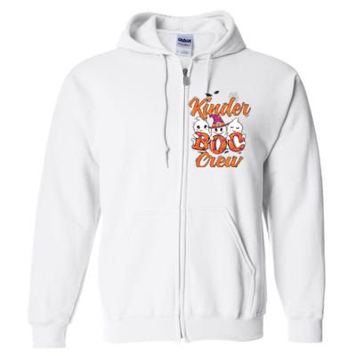 Kindergarten Boo Crew Kinder Crew Funny Teacher Halloween Full Zip Hoodie