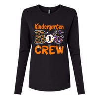 Kindergarten Boo Crew Teachers Students Halloween Costume Womens Cotton Relaxed Long Sleeve T-Shirt