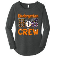 Kindergarten Boo Crew Teachers Students Halloween Costume Women's Perfect Tri Tunic Long Sleeve Shirt