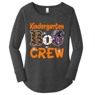 Kindergarten Boo Crew Teachers Students Halloween Costume Women's Perfect Tri Tunic Long Sleeve Shirt