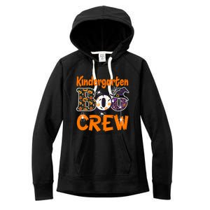 Kindergarten Boo Crew Teachers Students Halloween Costume Women's Fleece Hoodie