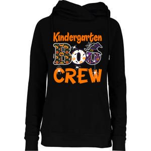 Kindergarten Boo Crew Teachers Students Halloween Costume Womens Funnel Neck Pullover Hood