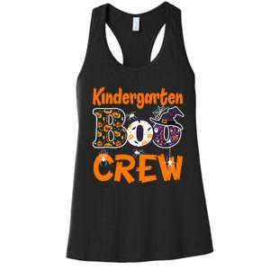 Kindergarten Boo Crew Teachers Students Halloween Costume Women's Racerback Tank