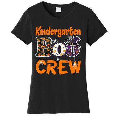 Kindergarten Boo Crew Teachers Students Halloween Costume Women's T-Shirt