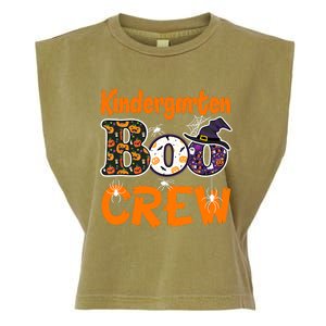 Kindergarten Boo Crew Teachers Students Halloween Costume Garment-Dyed Women's Muscle Tee