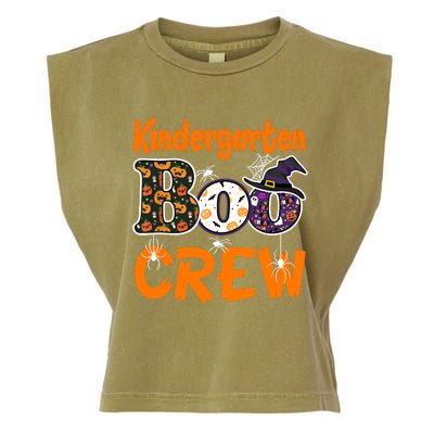 Kindergarten Boo Crew Teachers Students Halloween Costume Garment-Dyed Women's Muscle Tee