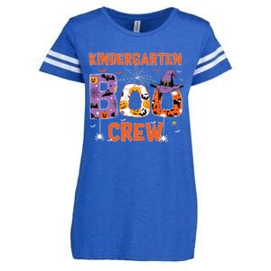 Kindergarten Boo Crew Teachers Students Halloween Costume Enza Ladies Jersey Football T-Shirt