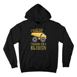 Kids Big Cousin Digger Construction Design For Pregnancy Reveal Hoodie