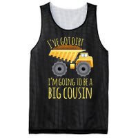 Kids Big Cousin Digger Construction Design For Pregnancy Reveal Mesh Reversible Basketball Jersey Tank