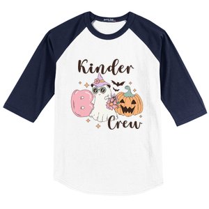 Kinder Boo Crew Kindergarten Boo Crew Kindergarten Halloween Baseball Sleeve Shirt