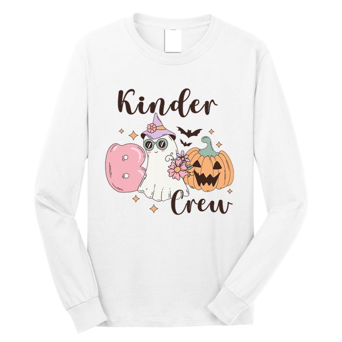 Kinder Boo Crew Kindergarten Boo Crew Kindergarten Halloween Long Sleeve Shirt