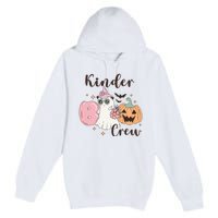 Kinder Boo Crew Kindergarten Boo Crew Kindergarten Halloween Premium Pullover Hoodie