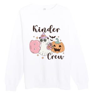 Kinder Boo Crew Kindergarten Boo Crew Kindergarten Halloween Premium Crewneck Sweatshirt