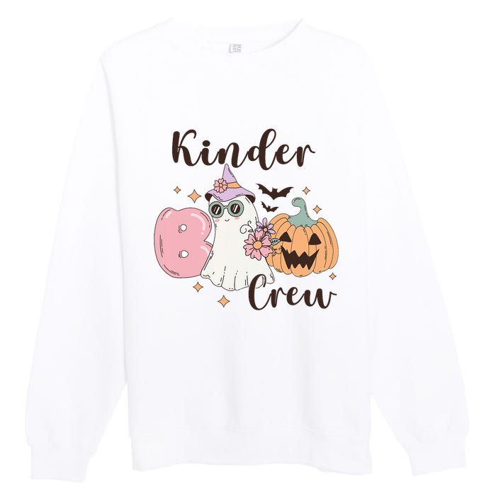 Kinder Boo Crew Kindergarten Boo Crew Kindergarten Halloween Premium Crewneck Sweatshirt