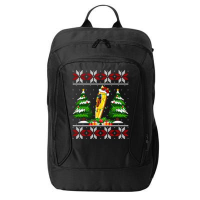 Kayak Boat Christmas Tree Lights Ugly Sweater Santa Xmas Gift City Backpack