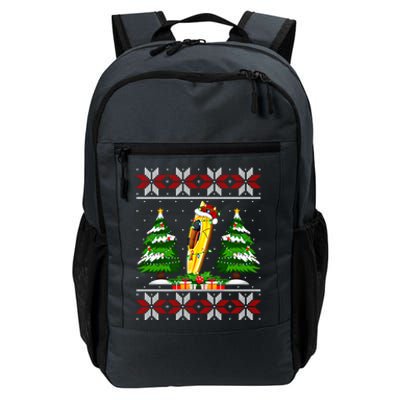 Kayak Boat Christmas Tree Lights Ugly Sweater Santa Xmas Gift Daily Commute Backpack